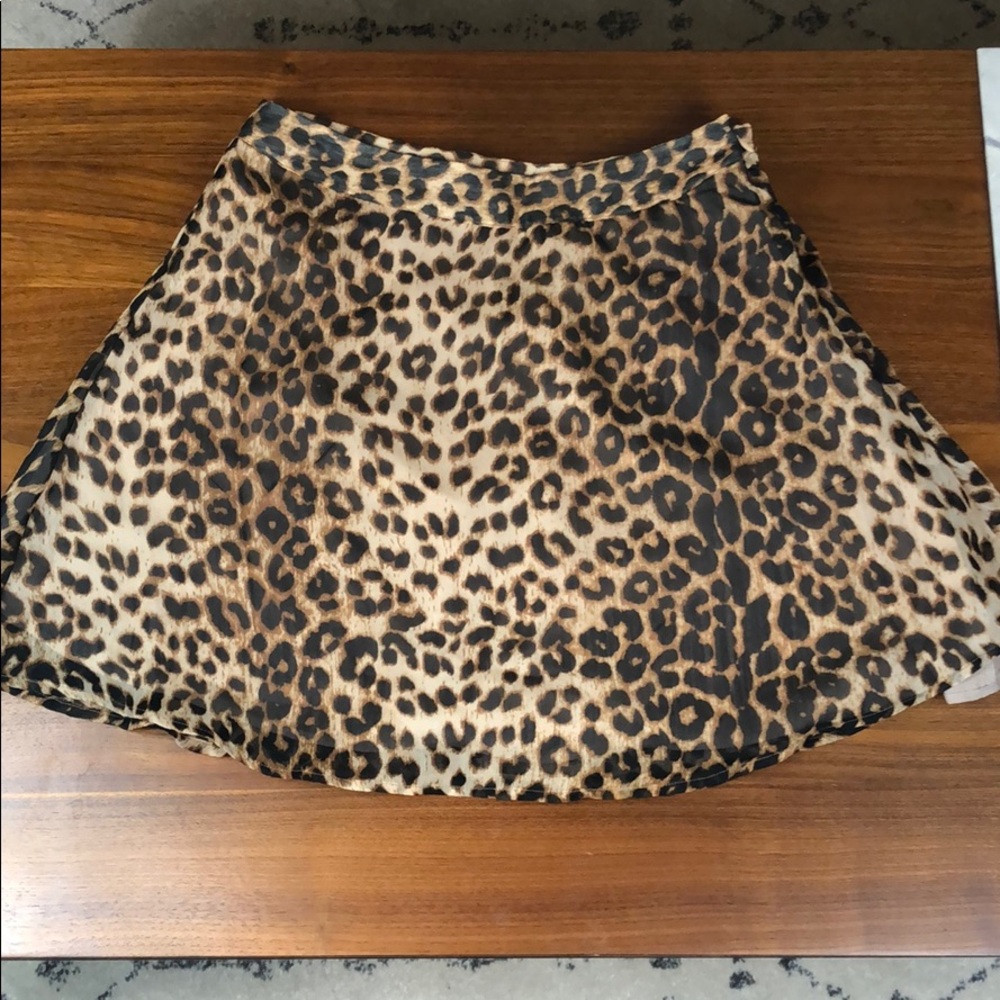 Tobi Leopard Print Skirt